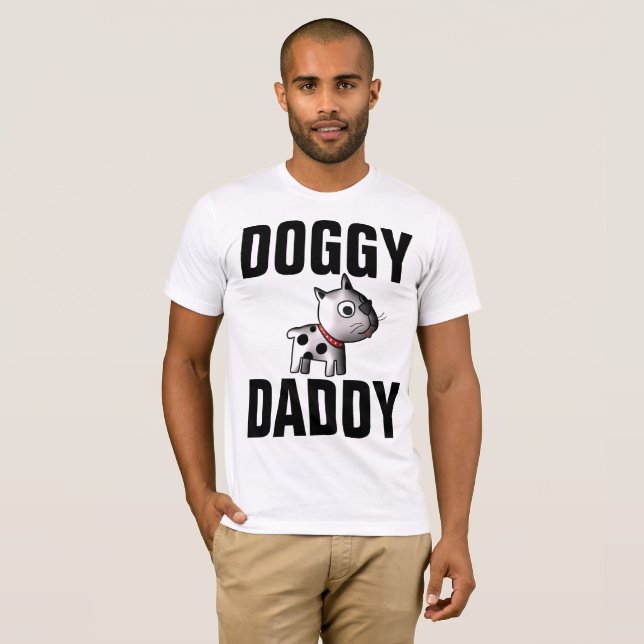 Funny Manar PAPPA T-shirts, DOGGY DADDY T Shirt (Hel framsida)