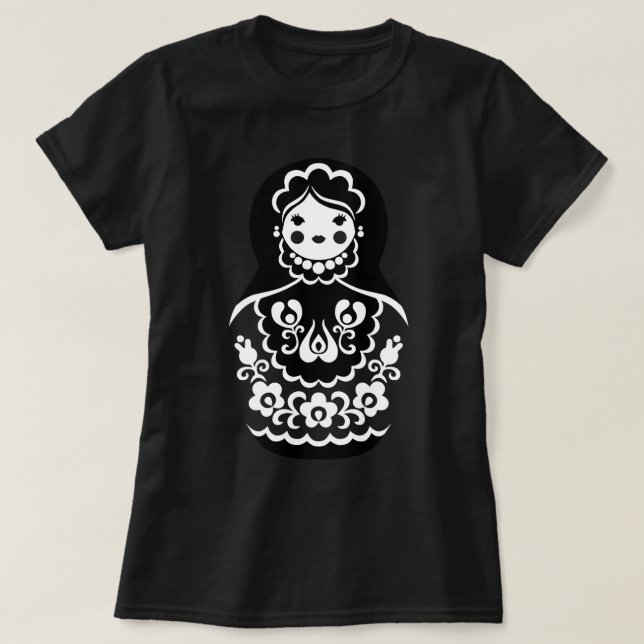 Funny Manar Russian Matryoshka Doll Russian D T Shirt (Design framsida)