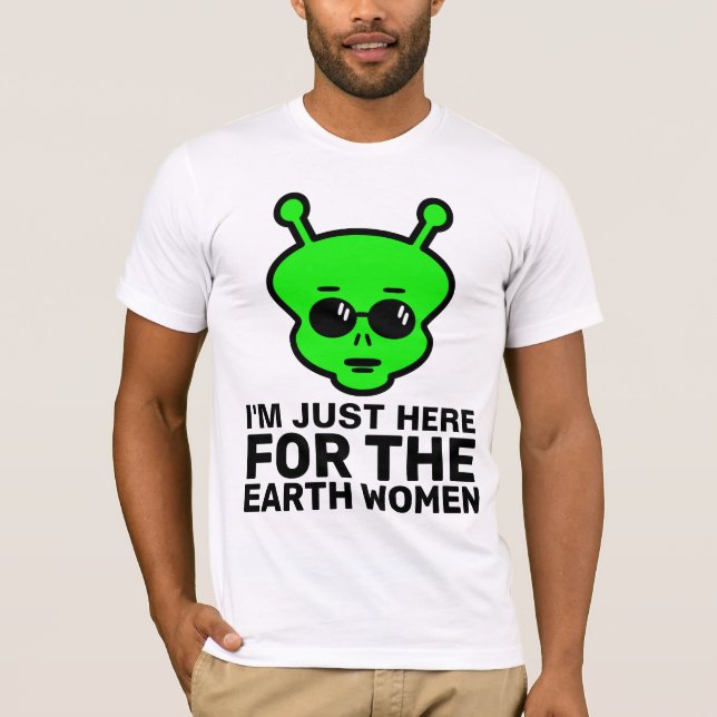 FUNNY MANAR-SHIRTS, ALIEN T SHIRT (Framsida)