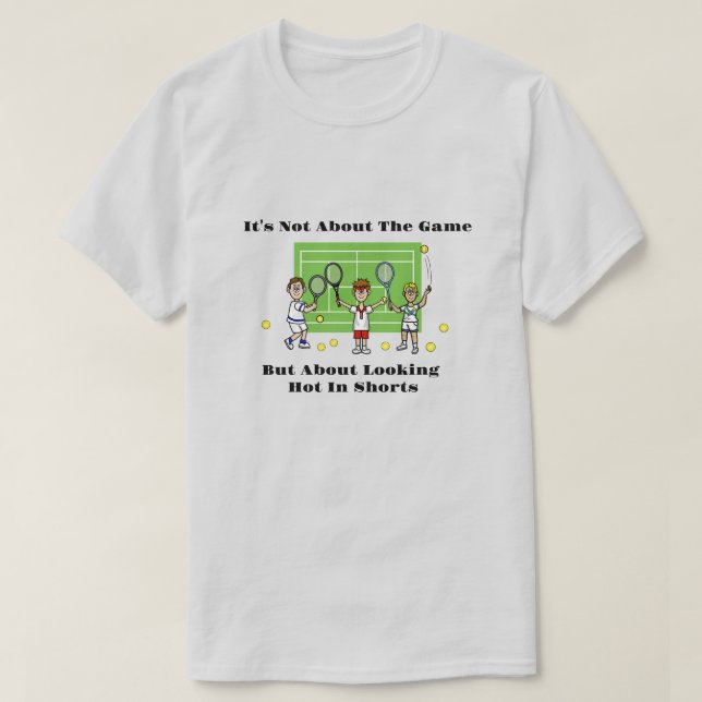 Funny Manar Tennis Hett Kort T-Shirt (Design framsida)
