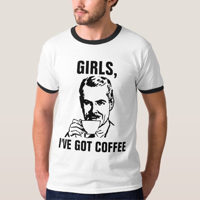 FUNNY MANAR VINTAGE COFFEE T-Shirts (Framsida)