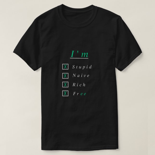 Funny ManarT-Shirt med text - Anpassade T Shirt (Design framsida)