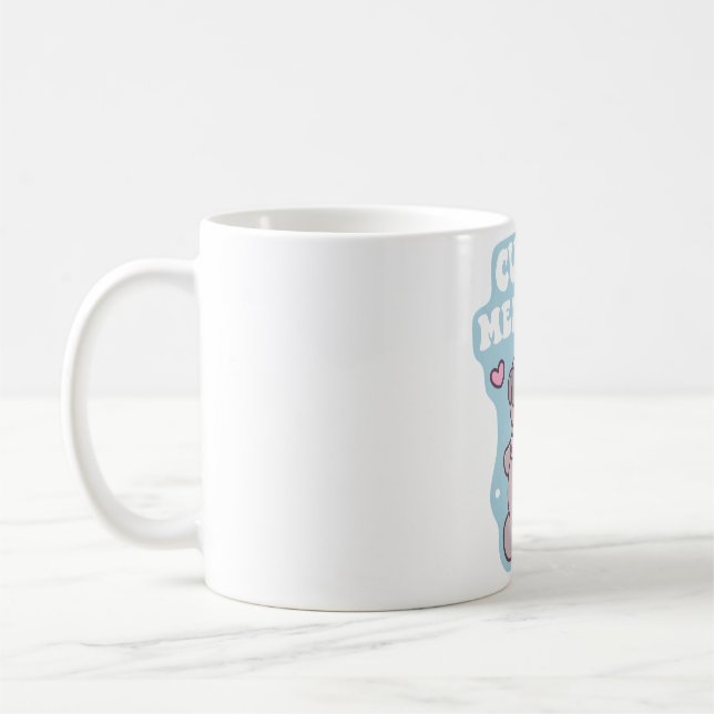 Funny Manatee Curvy Sjöjungfru Kaffemugg (Vänster)
