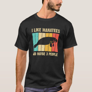 Funny Manatee För manar Women Sea Cow Monster Fish T Shirt