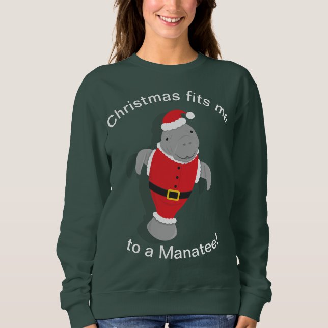 Funny Manatee juljul T Shirt (Framsida)