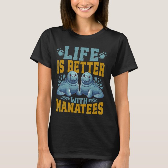 Funny Manatee Sea Cow T Shirt (Framsida)