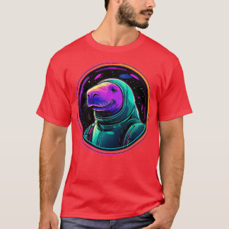 Funny Manatei i Space Cosmic Sea Cow Astronaut An T Shirt