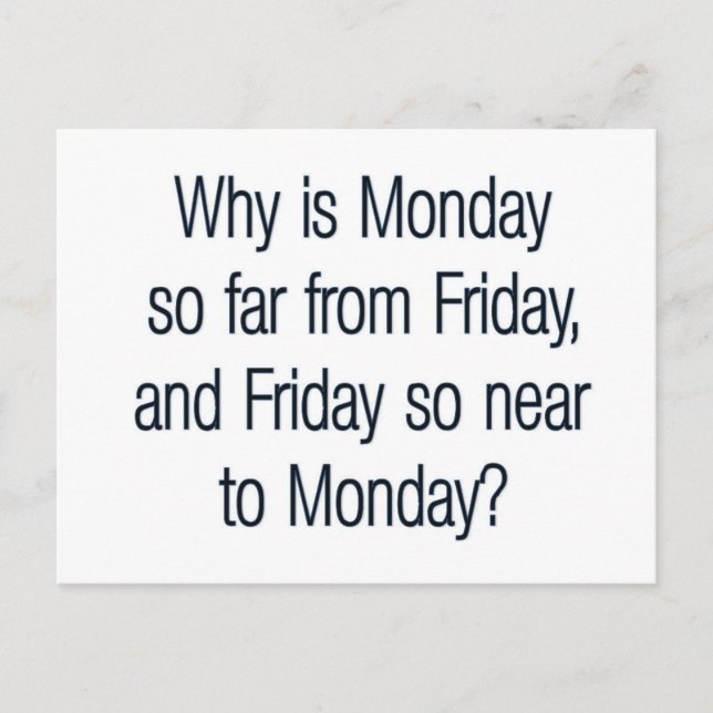 Funny måndagsoffert vykort (Framsida)