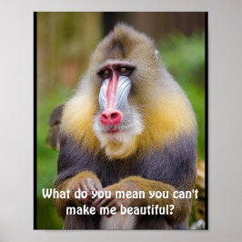 Funny Mandrill Stylist Poster