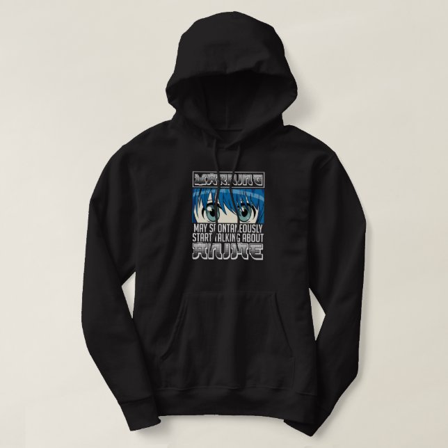 Funny Manga Character Otaku Yandere Cosplay Senpai Hoodie (Design framsida)