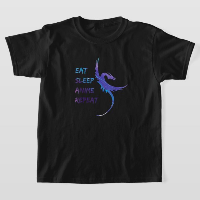 Funny Manga Eat Ssov Anime Upprepa Dragon Anime T Shirt (Laydown)