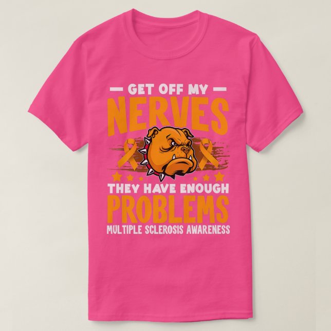 Funny Många Sclerosis Awareness Hund älskare T Shirt (Design framsida)