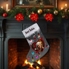 Funny Manicure Lover Fingernail Polish and Photo Liten Julstrumpa