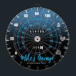 Funny Manly Car Odometer Speedometer Blue Glitter Darttavla<br><div class="desc">Inget säger stift för garaget som den här roliga ritytan,  designad i stil på en åkande vägmätare/hastighetsmätare. Anpassa till namn,  etableringsdatum,  memorandum och/eller catchfraser! Design © W.H. Sim. Se mer på zazzle.com/wordsofwhimsy</div>