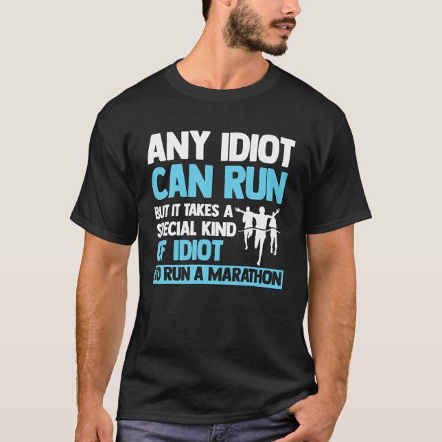 Funny Marathon Art För manar kvinnor Marathoner Ru T Shirt (Framsida)