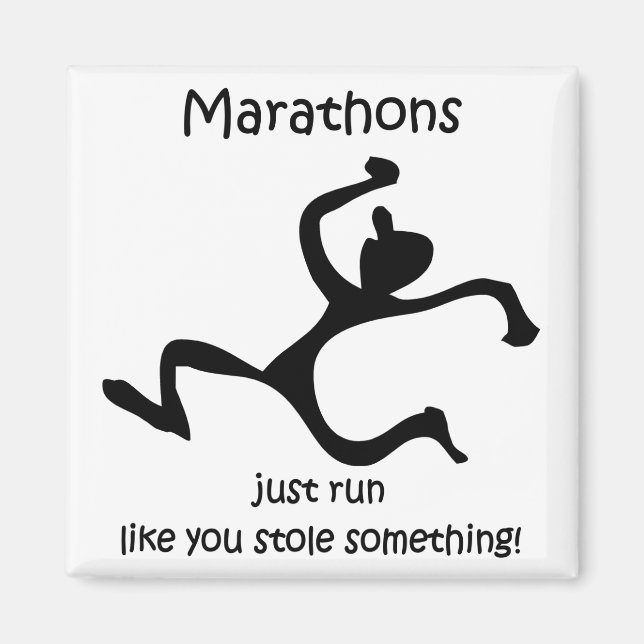 Funny marathon magnet (Framsidan)