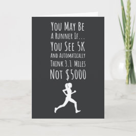 Funny Marathon Runard Cards Humor Fitness Springer Kort