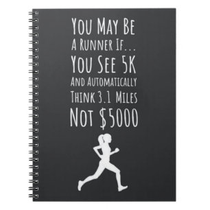 Funny Marathon Running Gifts Quote Sayed Springer Anteckningsbok