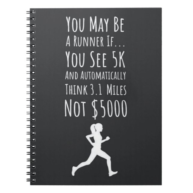 Funny Marathon Running Gifts Quote Sayed Springer Anteckningsbok (Framsidan)
