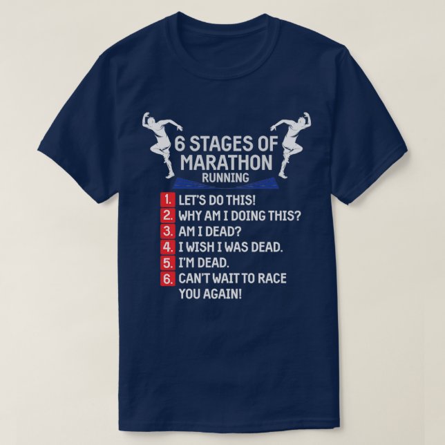 Funny Marathon Running Humor Springer Marathoner T Shirt (Design framsida)