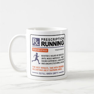 Funny Marathon Running Mugg-förskrivningsdesign Kaffemugg