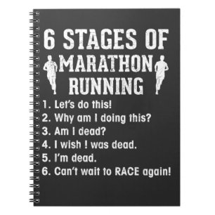 Funny Marathon Springer Quote Idrottsman Running Anteckningsbok