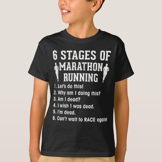 Funny Marathon Springer Quote Idrottsman Running T Shirt (Framsida)