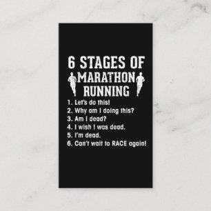 Funny Marathon Springer Quote Idrottsman Running Visitkort