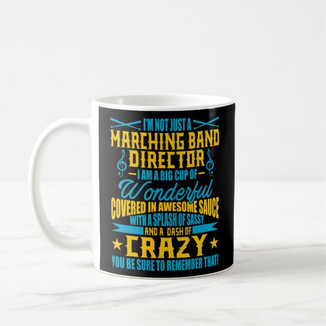 Funny Marching Band Director Music Band Teacher Kaffemugg (Vänster)
