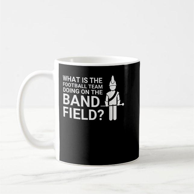 Funny Marching Band Fält Funny Clarinet Tuba Drum Kaffemugg (Vänster)