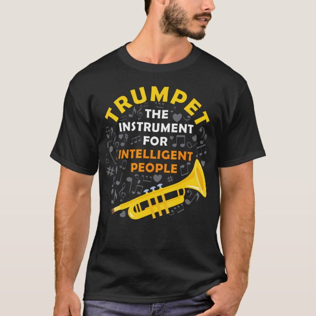 Funny Marching Band Jazz Trumpet Brass Player Humo T Shirt (Framsida)