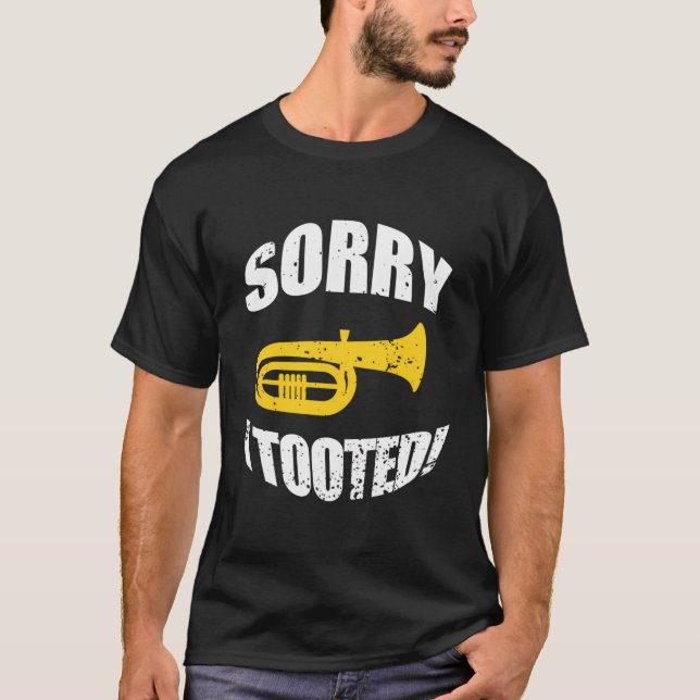 Funny Marching Band Tuba Player T Shirt (Framsida)