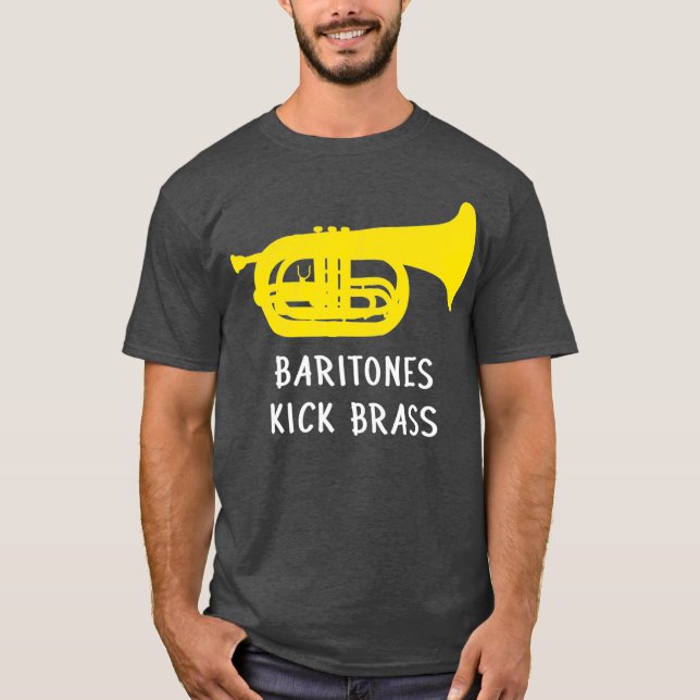 Funny marching baritone  Baritones kick brass T Shirt (Framsida)