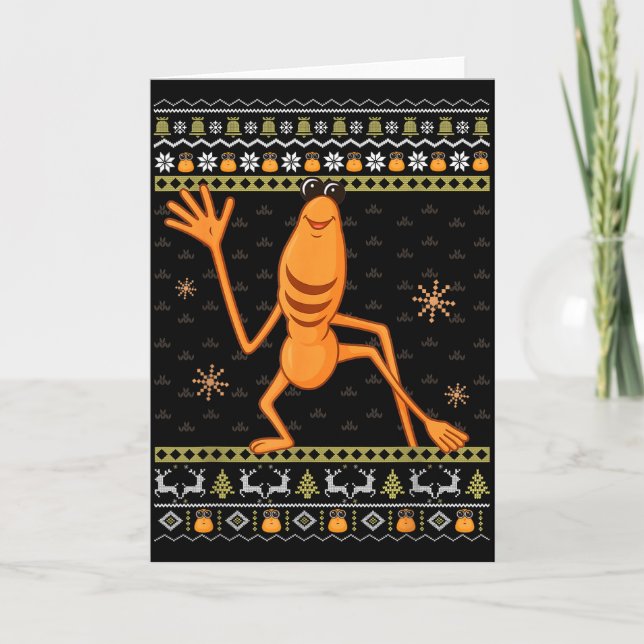 Funny Marcus The Worm Ugly Christmas Sweaters Robe Kort (Framsida)