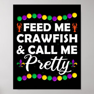 Funny Mardi Gras Craw-fish Festival Apparel Poster