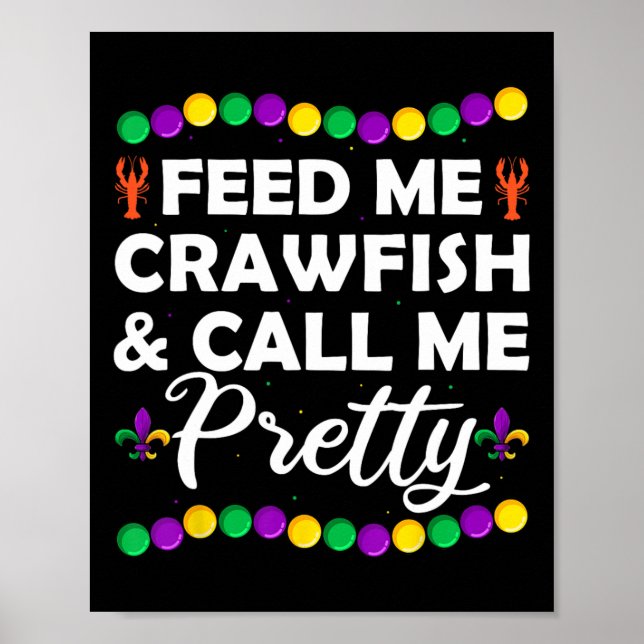 Funny Mardi Gras Craw-fish Festival Apparel Poster (Framsidan)