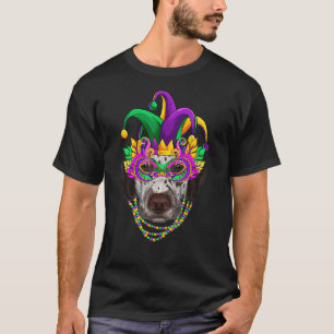 Funny Mardi Gras Dalmatian Hund Mardi Gras Pärlor T Shirt