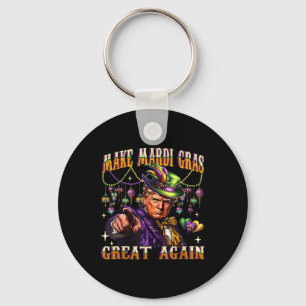 Funny Mardi Gras Donald Trump Mardi Gras American Nyckelring