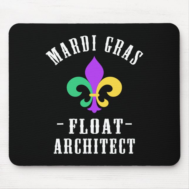 Funny Mardi Gras Flyter Architect Fleur De Lis Musmatta (Framsidan)