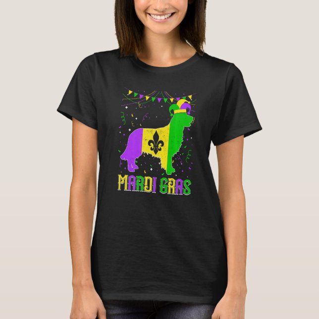 Funny Mardi Gras Golden Retriever Dog Dad Mom Mard T Shirt (Framsida)