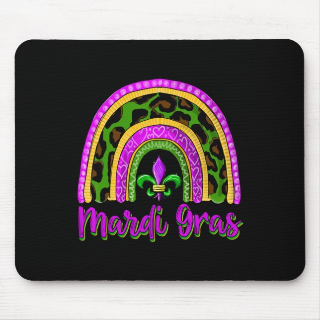 Funny Mardi Gras Parad Outfit Jester Rainbow Wome Musmatta (Framsidan)