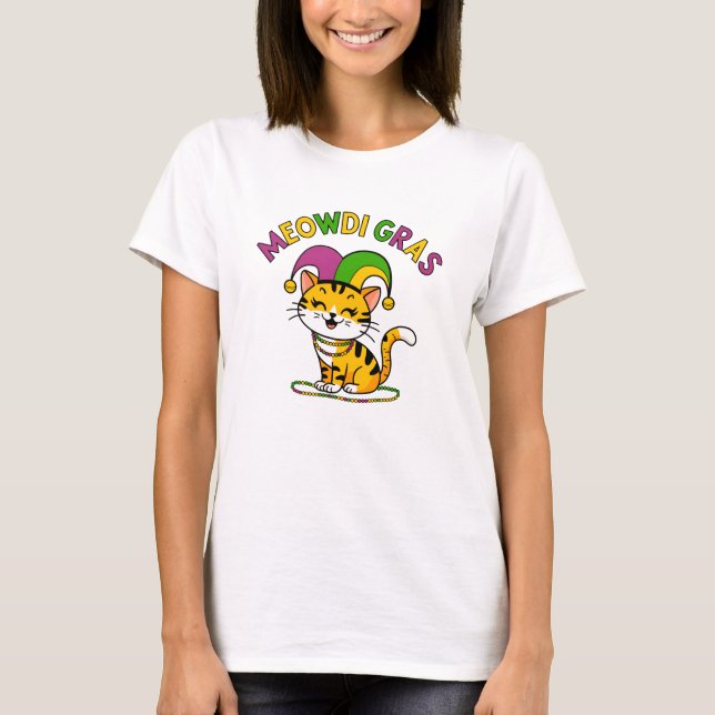 Funny Mardi Gras Party Vibes T Shirt (Framsida)