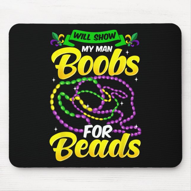 Funny Mardi Gras Shirt För manar Musmatta (Framsidan)