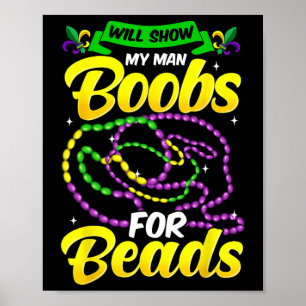 Funny Mardi Gras Shirt För manar Poster