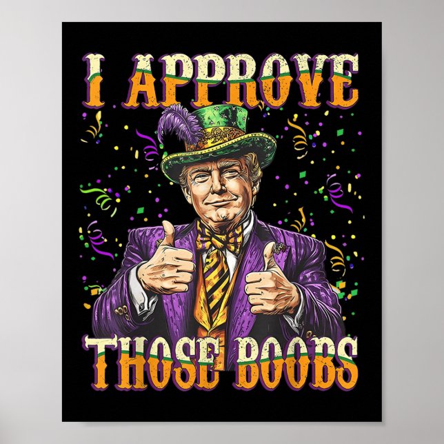 Funny Mardi Gras Usa I godkänner de S Poster (Framsidan)