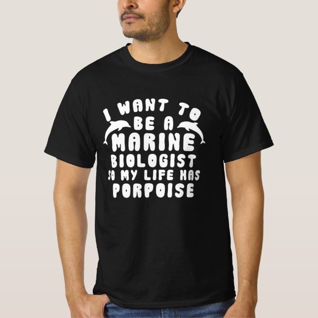 Funny Marine Biologist Porpoise Cute Future Marine T Shirt (Framsida)