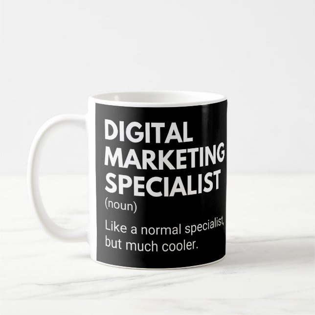 Funny Marketer för Digital Marknadsföring-speciali Kaffemugg (Vänster)