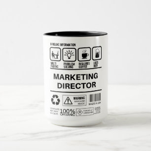 Funny Marknadsföring Director Handling Information Mugg