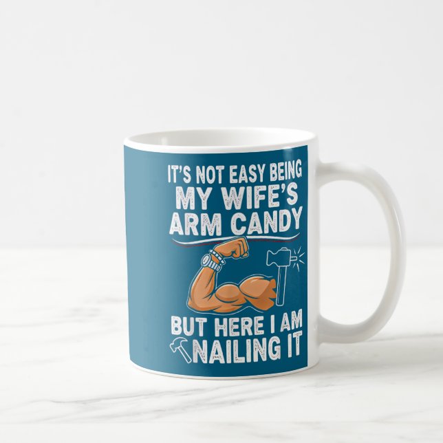 Funny Married Dad Husband Arm Candy Quote Humor 27 Kaffemugg (Höger)