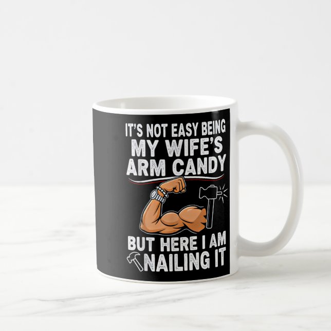 Funny Married Dad Husband Arm Candy Quote Humor  Kaffemugg (Höger)